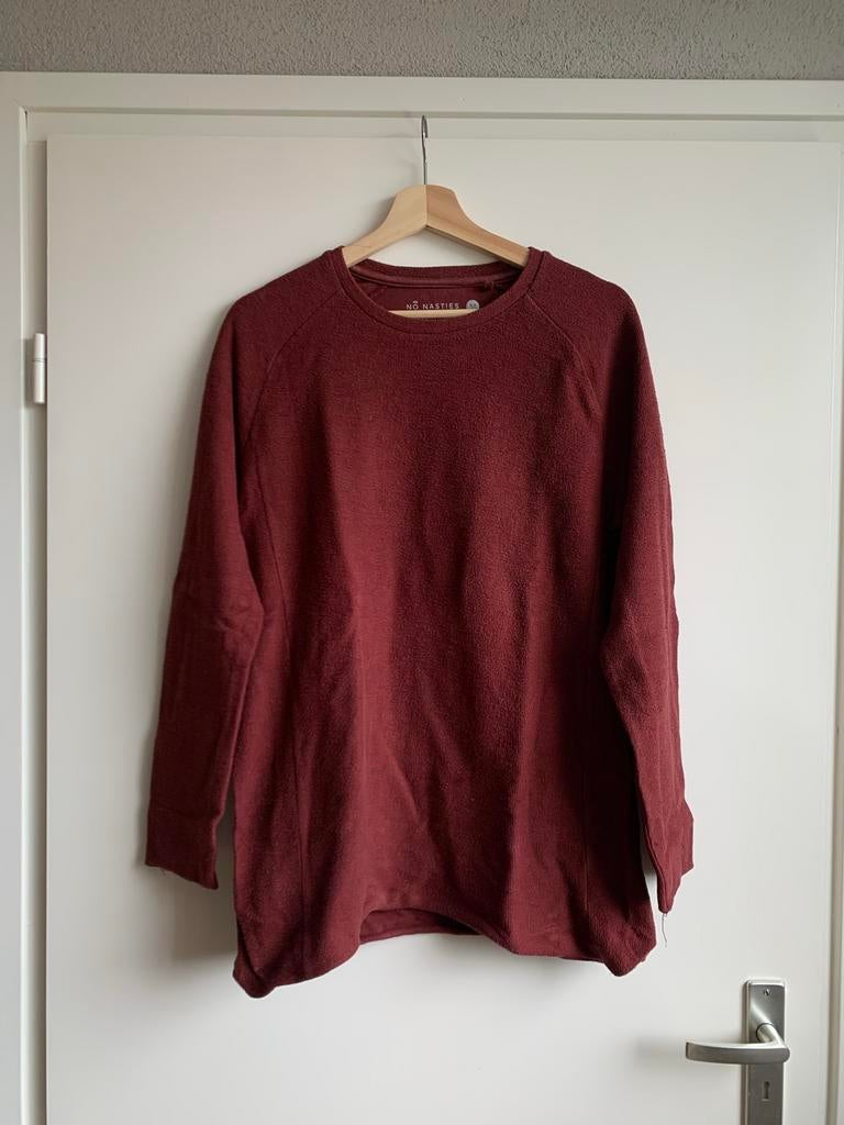 No Nasties sweater M - bordeauxrood, Ophalen of Verzenden, Zo goed als nieuw, Rood