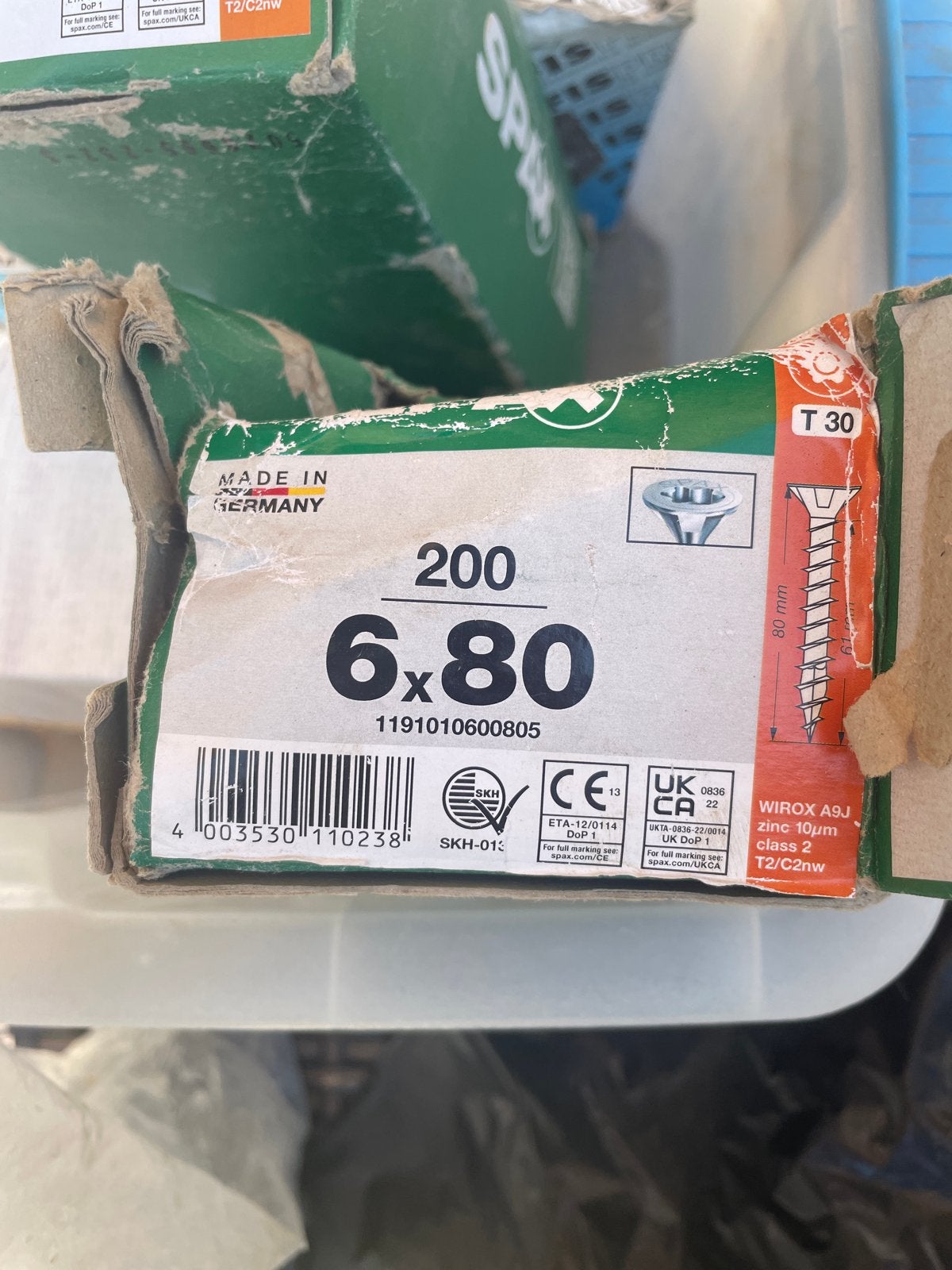 Diverse schroeven: Spax, Woodies, Fisprofi - Nieuw/Zo goed a, Ophalen, Zo goed als nieuw, 250 mm of meer, Schroeven