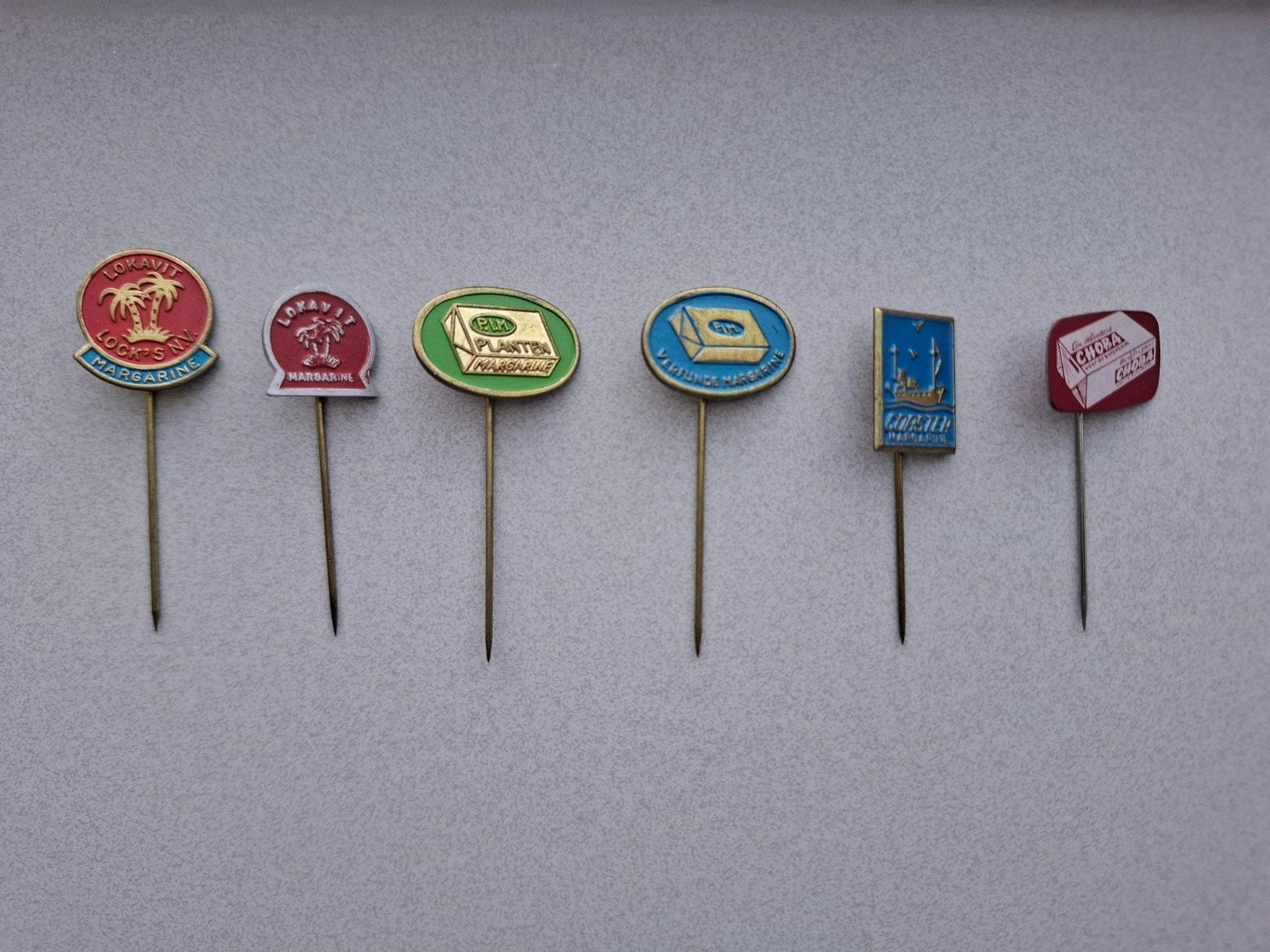 Vintage speldjes pins prikkers boter margarine, Ophalen of Verzenden