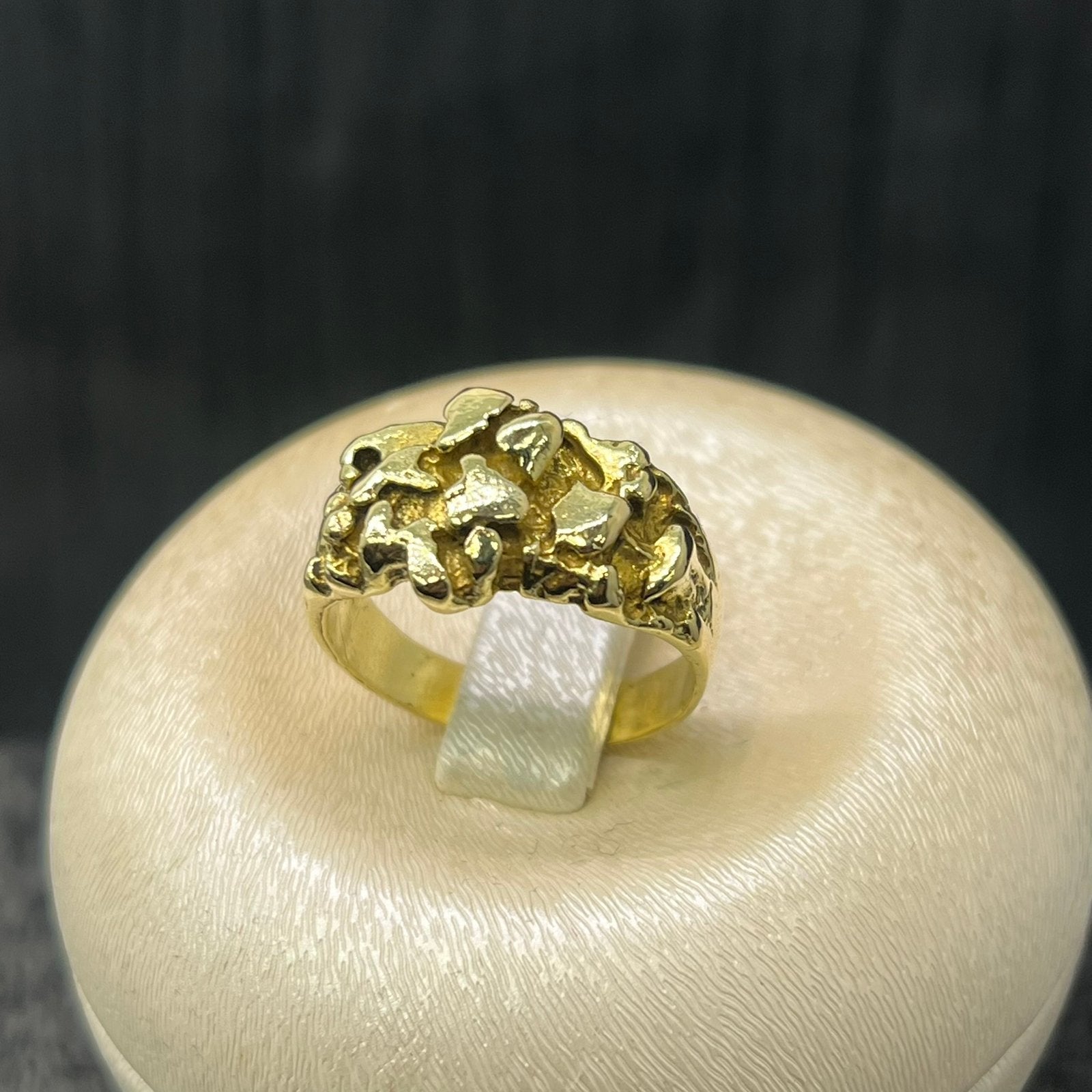 18 karaat gouden ring pietpiet ring massief model, Sieraden, Tassen en Uiterlijk, Ophalen of Verzenden, Nieuw, Goud, Heer