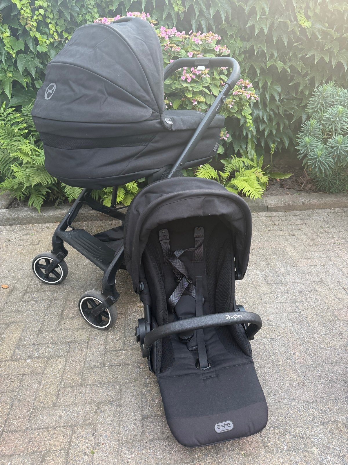 Cybex Balios S Lux Combiwagen met Reiswieg en Zitje, Kinderen en Baby's, Kinderwagens en Combinaties, Gebruikt, Combiwagen, Met reiswieg