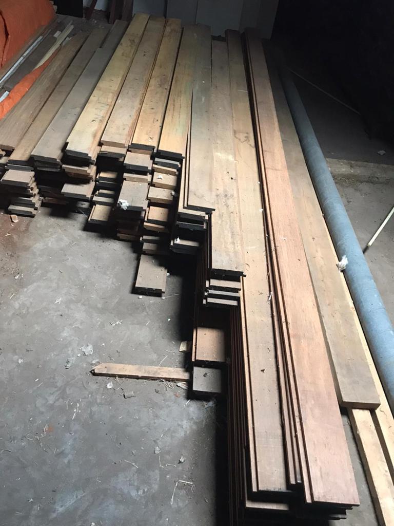 Hardhouten vlonderdelen fijn bezaagd, Ophalen, Nieuw, Hout