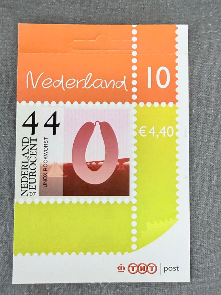 TNT Post postzegelboekje 2007 - Unox rookworst, Ophalen of Verzenden, Na 1940, Postfris