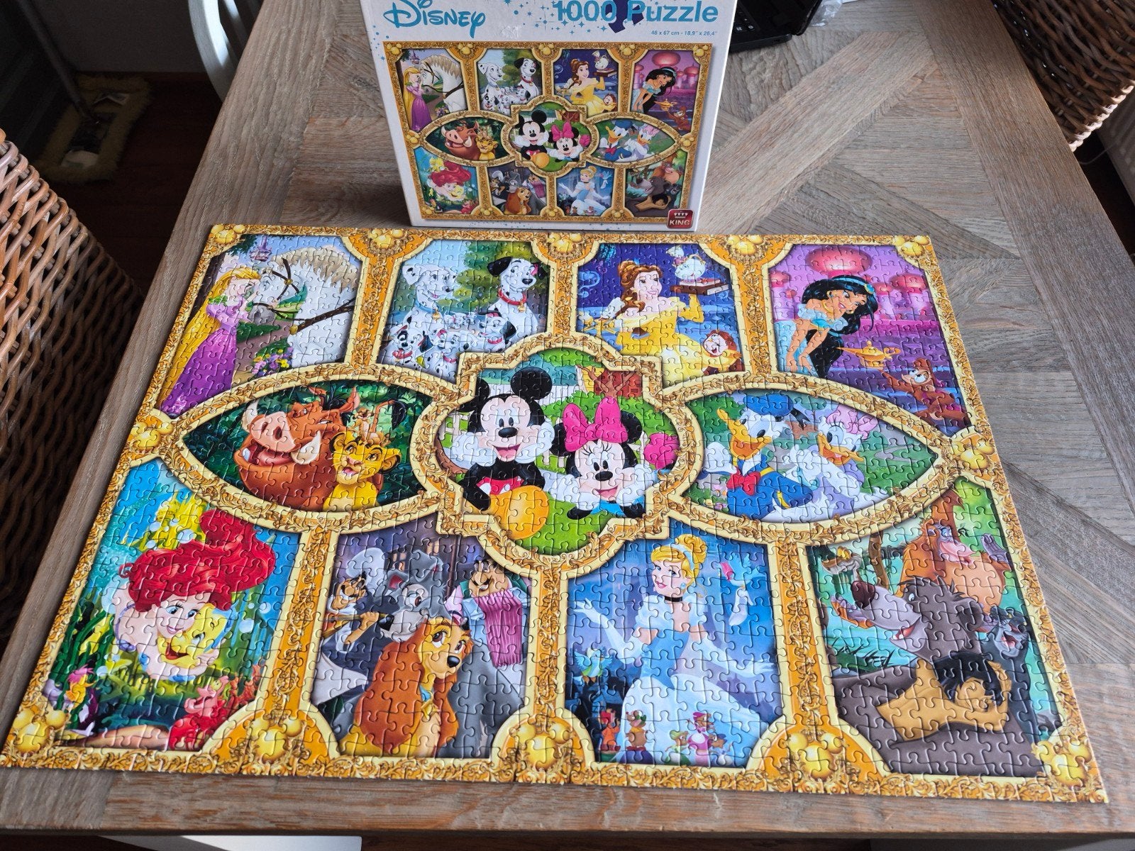 Disney puzzel 1000 stukjes King, Ophalen of Verzenden, 500 t/m 1500 stukjes, Zo goed als nieuw, Legpuzzel