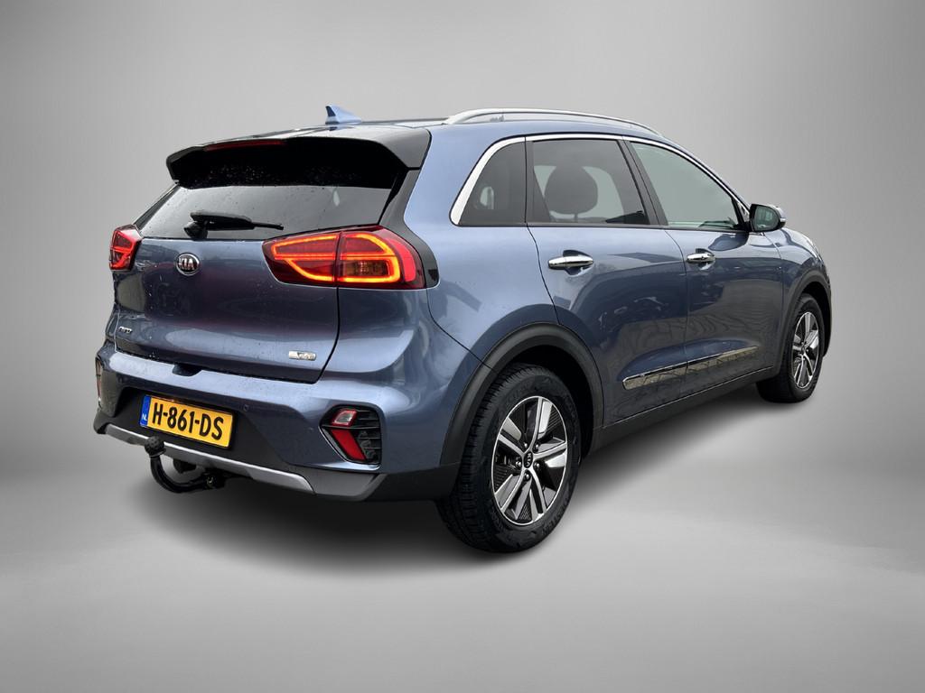 Kia Niro 1.6 GDi PHEV DynamicLine | Trekhaak | Leder |, Auto's, 12 maanden, 77 km/l, Gebruikt, Blauw