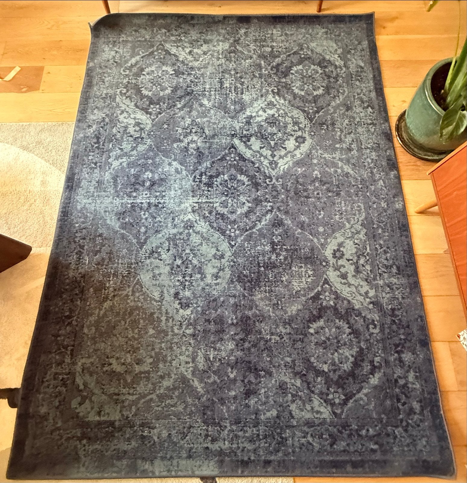 IKEA VONSBAK Vloerkleed - Grijs/Blauw - 170x230 cm