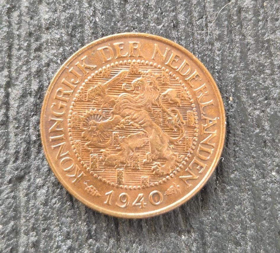 1 cent 1940, Verzenden, Koningin Wilhelmina, 1 cent, Losse munt