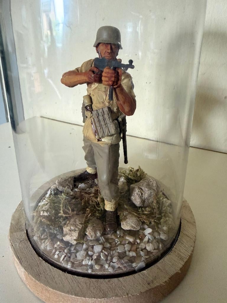 D.A.K infantry in stulp, Ophalen of Verzenden, Gebruikt, 1:50 of kleiner, Figuur of Figuren