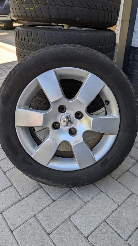 All season. 215 55 r16. Lichtmetalen velgen Peugeot, Ophalen, Gebruikt, Peugeot