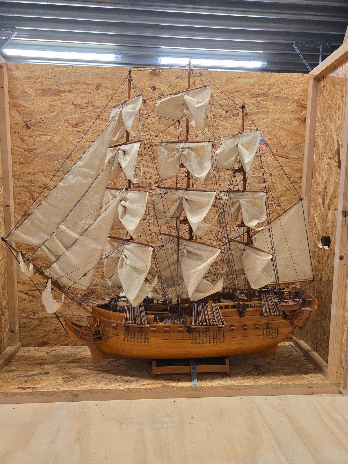 Groot houten scheepsmodel USS Constitution | 150cm, Hobby en Vrije tijd, Ophalen