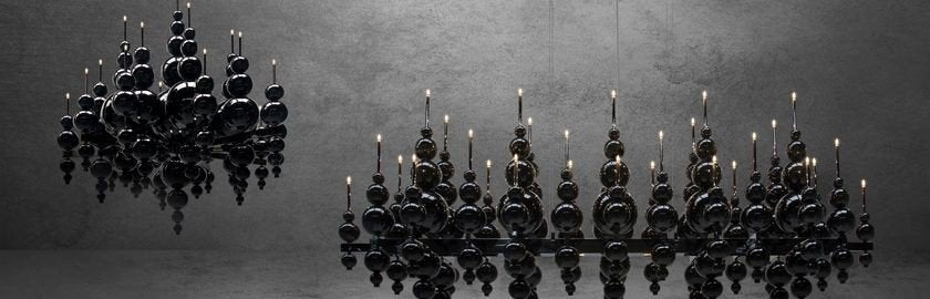 Ilfari Tears from Moon zwarte glazen reserve bollen NIEUW, Ophalen, Nieuw, Glas