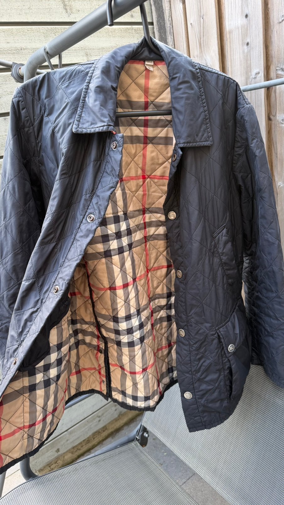 Burberry tussenjas met iconische print maat L unisex, Maat 38/40 (M), Verzenden, Zwart, Burberry