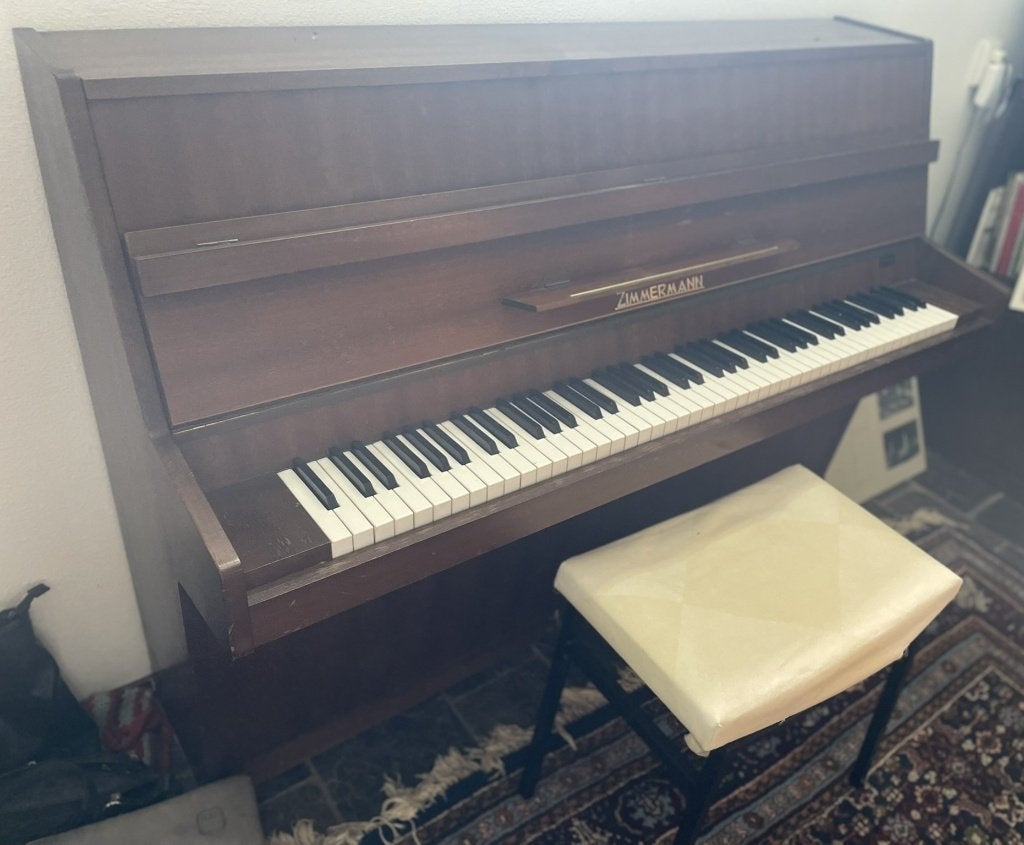 piano, Muziek en Instrumenten, Ophalen, Gebruikt, Bruin, Piano