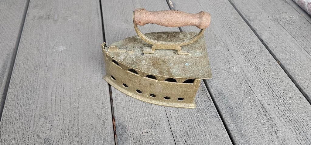 Koperen strijkijzer, vintage, Ophalen of Verzenden