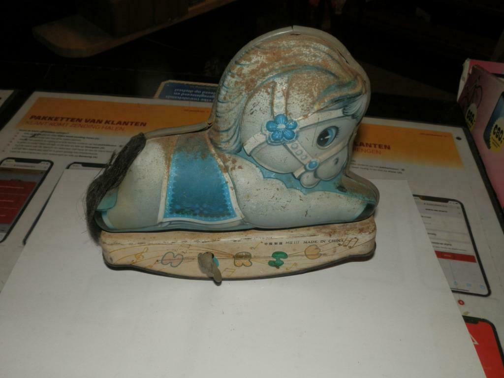 Blikken speelgoed Rocking Horse MS 117 blue, Ophalen of Verzenden