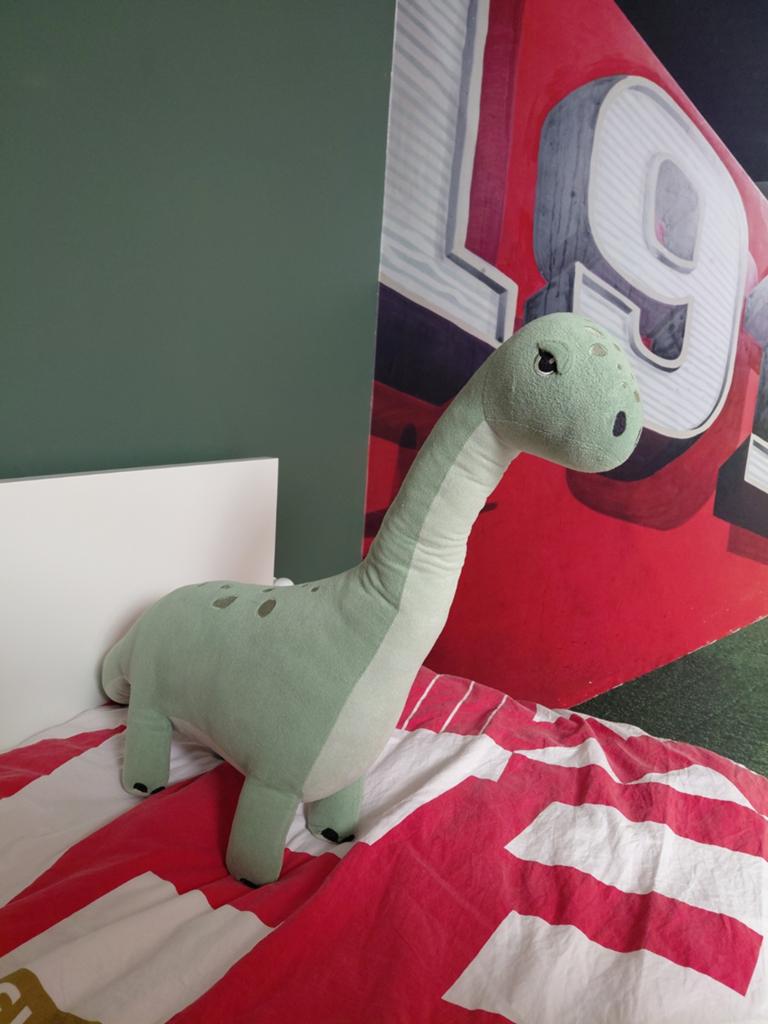 Grote groene dinosaurus knuffel - Brachiosaurus, Groen, Dinosaurus, Ophalen of Verzenden, Zo goed als nieuw