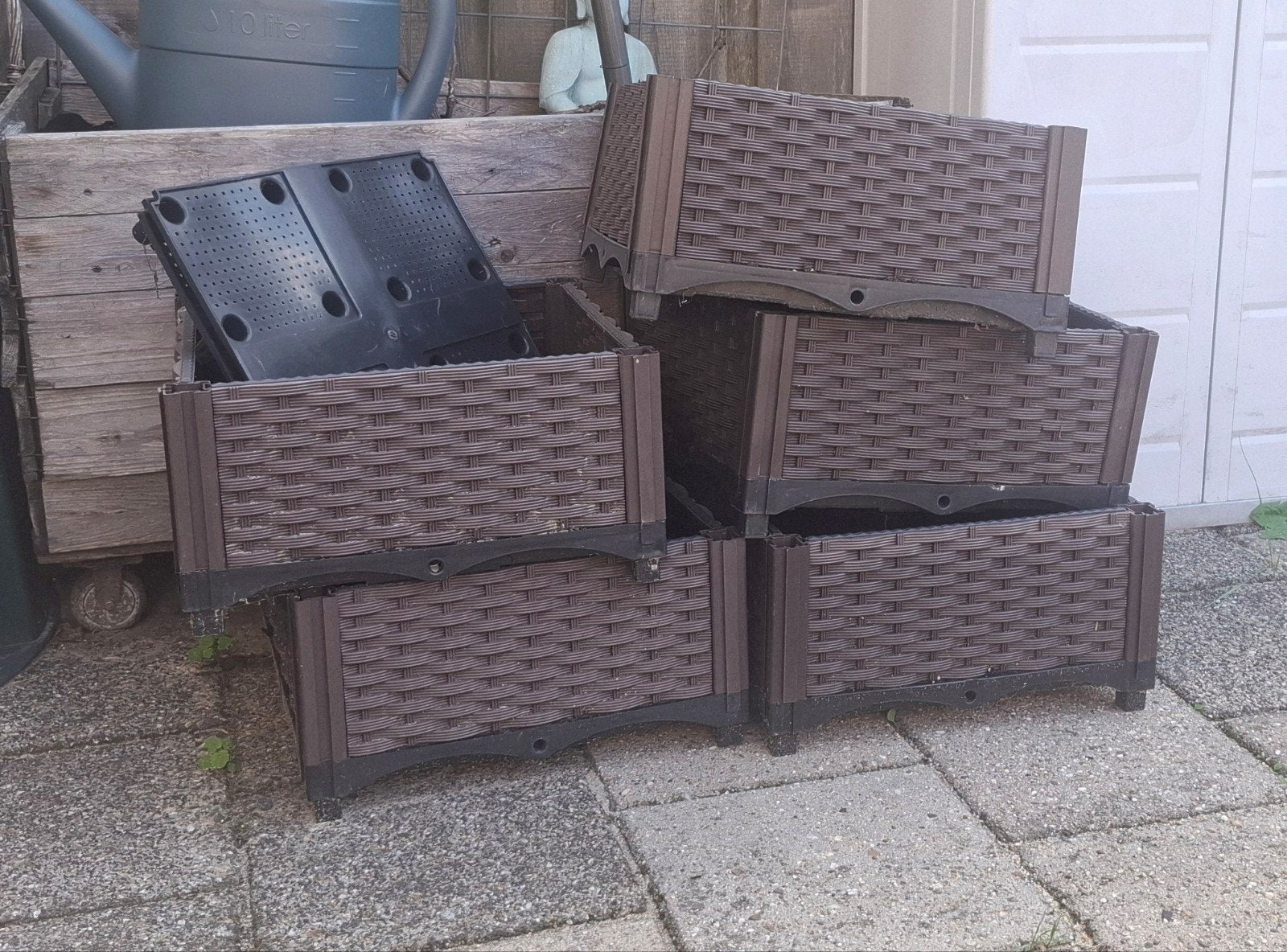 5 x rattan tuinbakken, Tuin en Terras, Ophalen