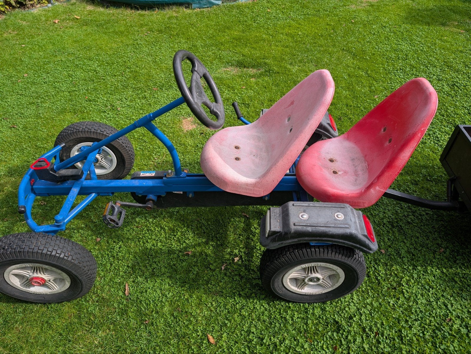 Mammoet skelter met duozit en aanhanger, Kinderen en Baby's, Ophalen, Gebruikt, Mammoet, Duozit