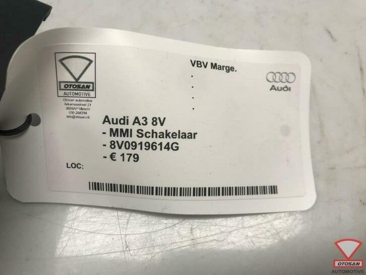 audi a3 8v mmi navigatie schakelaar 8v0919614g, Gebruikt, AUDI AG, Auto-Union-Strasse 1
85045  Ingolstadt, DE, Kundenbetreuung@audi.de