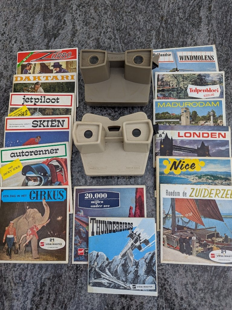 2 vieuwmasters met een heleboel schijfjes, Ophalen of Verzenden, Gebruikt