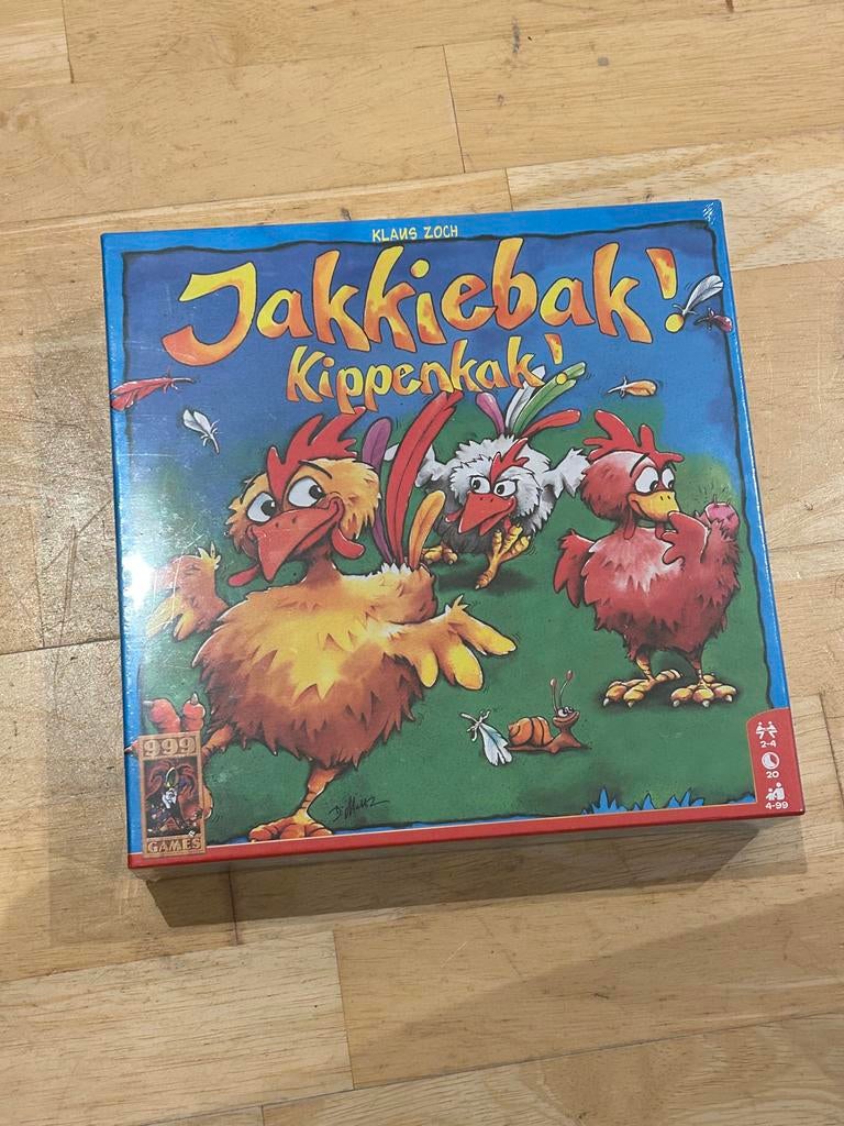 Jakkiebak! Kippenkak! Gezelschapsspel - Nieuw in verpakking, Drie of vier spelers, Ophalen of Verzenden, Nieuw