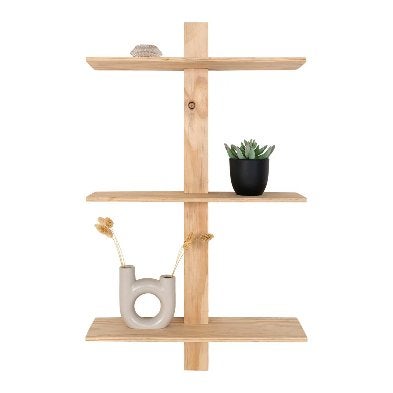Houten wandplank met 3 niveaus - Nieuw in doos, Ophalen, -, -, Nieuw