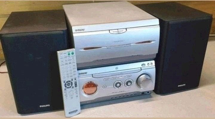 Sony stereo set mhc-w25 + philips speakers + bluetooth, Audio, Tv en Foto, Stereo-sets, Ophalen of Verzenden, Gebruikt, Cassettedeck