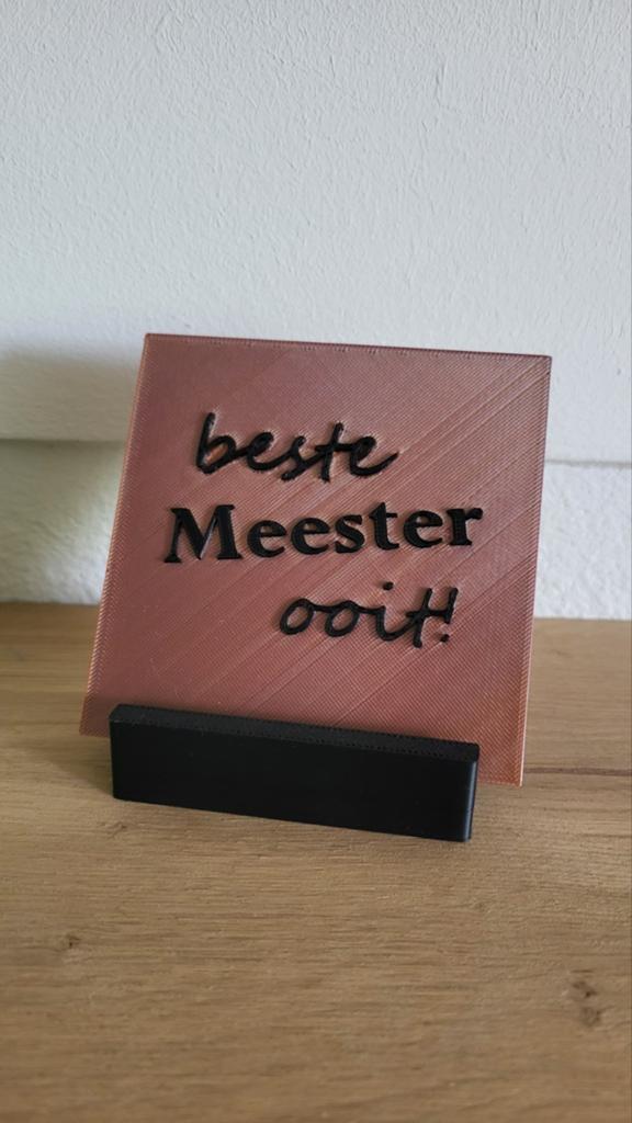 Meester kado cadeautje bedankt tegeltje spreuktegel tekst, Ophalen of Verzenden, Nieuw
