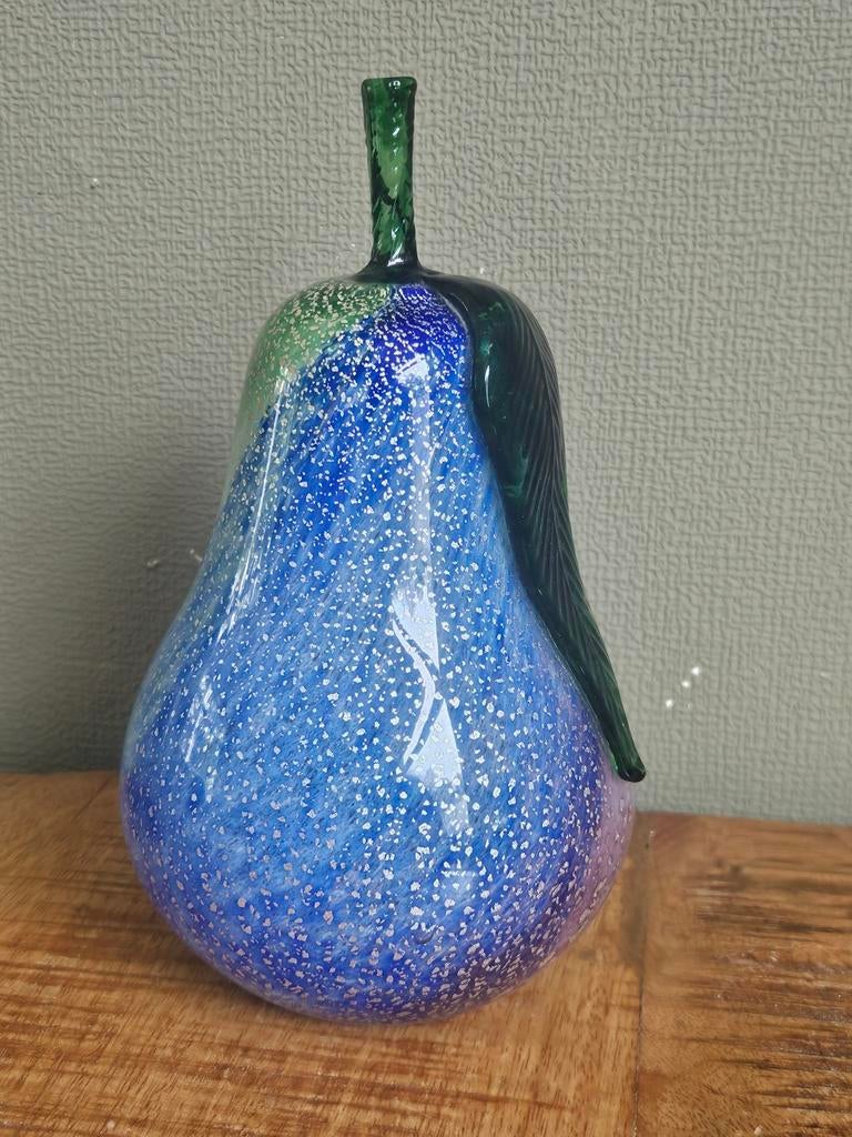 Granna Glasbruk Glazen Peer Sculptuur - Handgeblazen, Ophalen of Verzenden