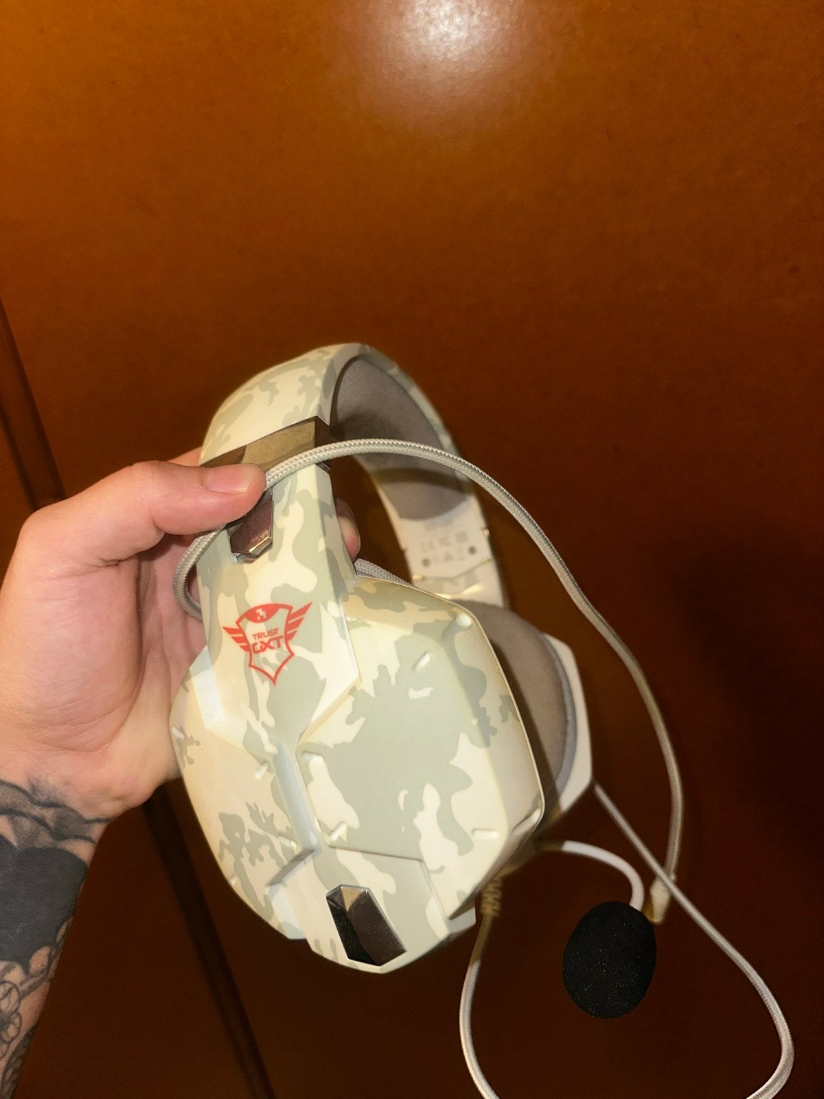Trust GXT Gaming Headset - Camouflage Wit, Overige merken, Gebruikt, Ophalen of Verzenden, Wit