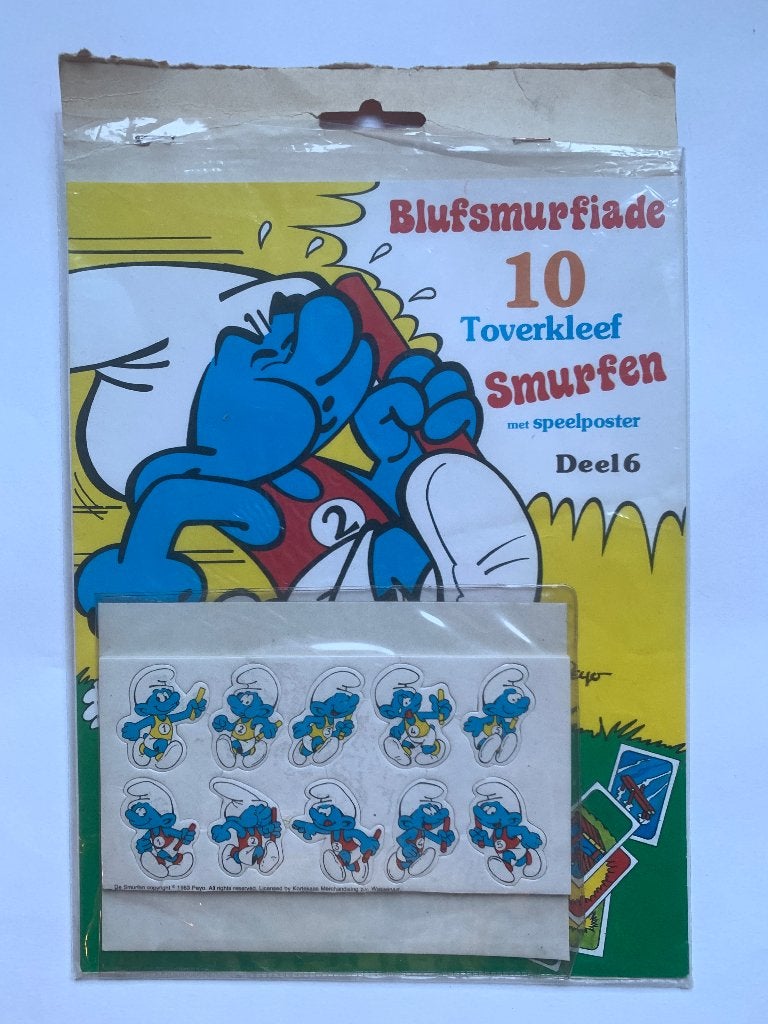 Blufsmurfiade Toverkleef Smurfen zonder speelposter Deel 6, Verzamelen, Smurfen, Ophalen of Verzenden, Zo goed als nieuw, Verschillende Smurfen