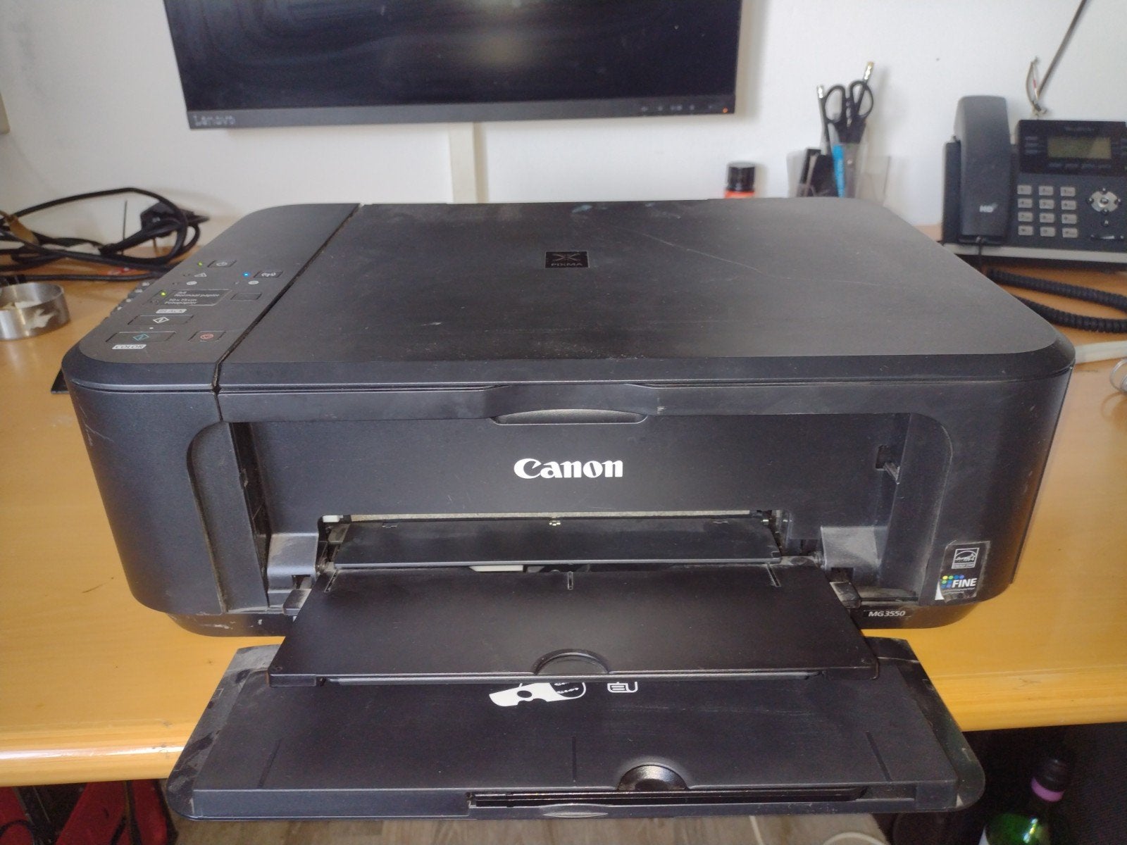 Canon MG3550 All-in-One Printer met inkt, Computers en Software, Printers, Kleur printen, Gebruikt, Canon, Inkjetprinter