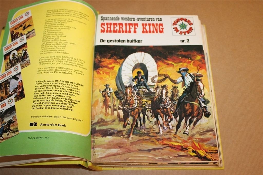 Sheriff King — Complete Stripreeks 1 t/m 16 1975, Boeken, Stripboeken, Eén stripboek, Ophalen of Verzenden, Gelezen