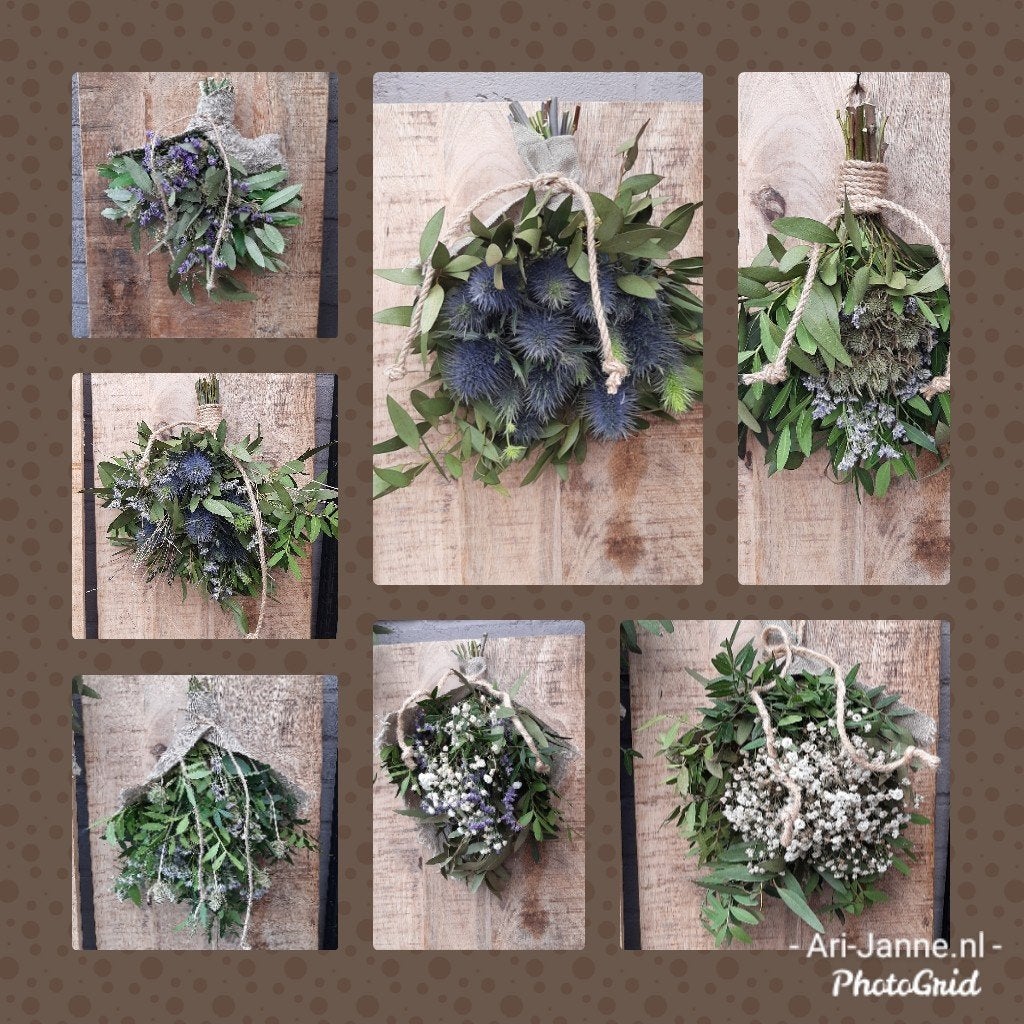 Landelijke toefjes, boeketje, groendecoratie, droogbloemen, Meerkleurig, Nieuw, Ophalen of Verzenden, Landelijk