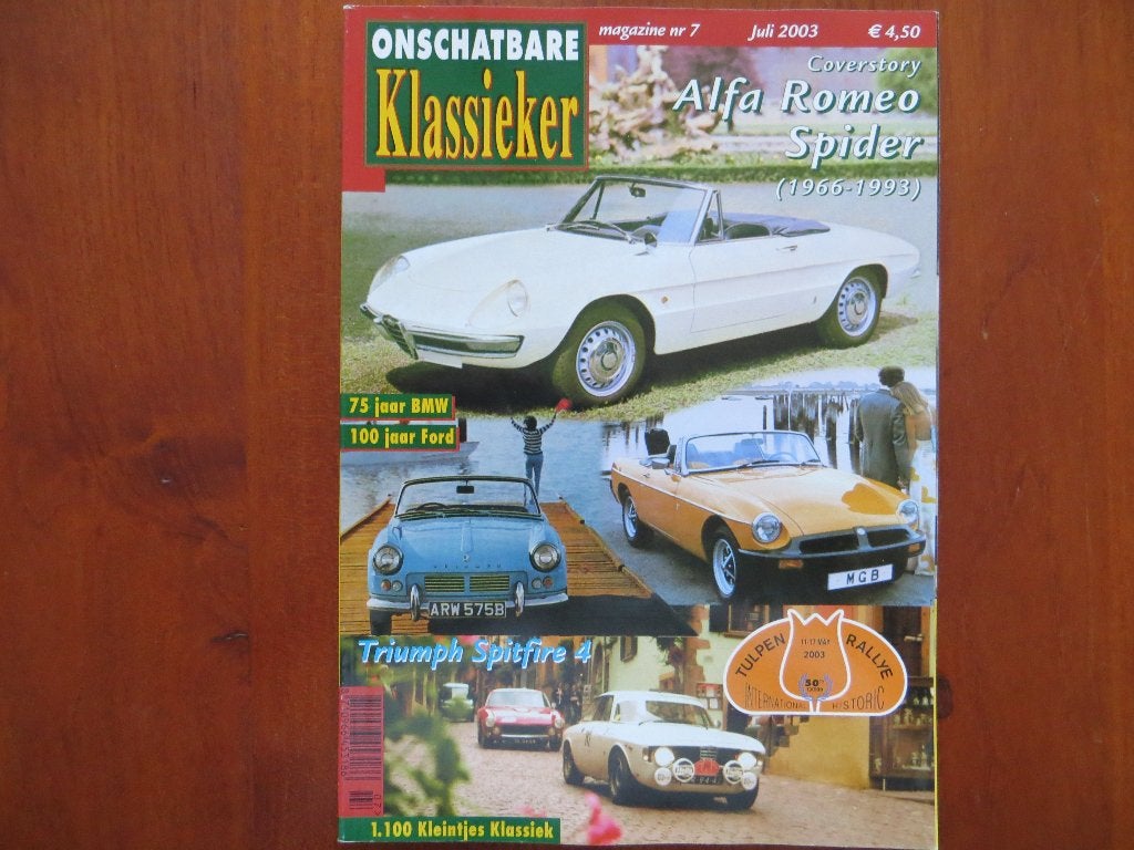 Onschatbare Klassieker 7 2003 Alfa Romeo Spider (1966-’93), Ophalen of Verzenden, Nieuw, Alfa Romeo