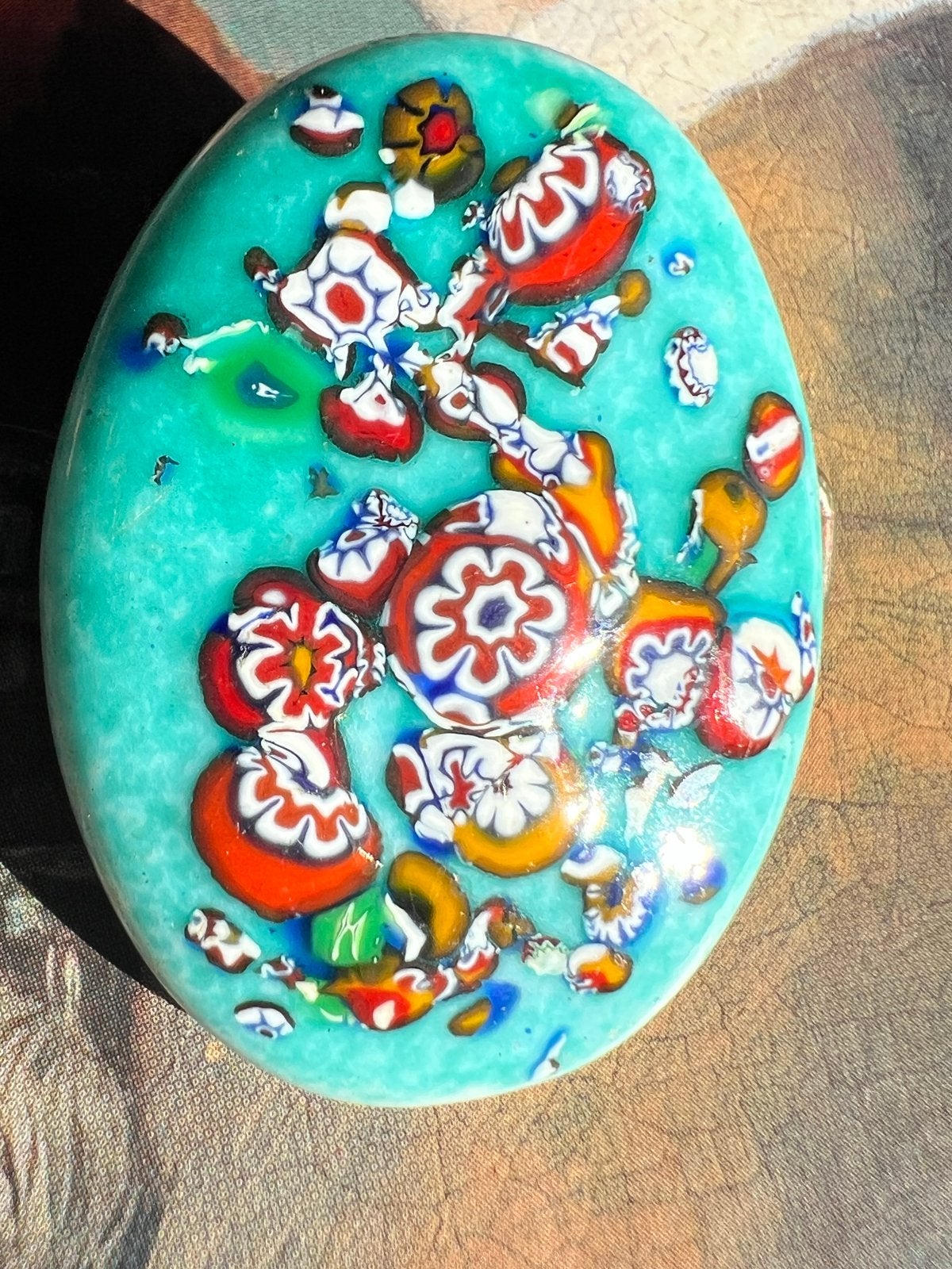 Millefiori Choker Hanger uit Italië, Ophalen of Verzenden, Overige materialen, Hanger