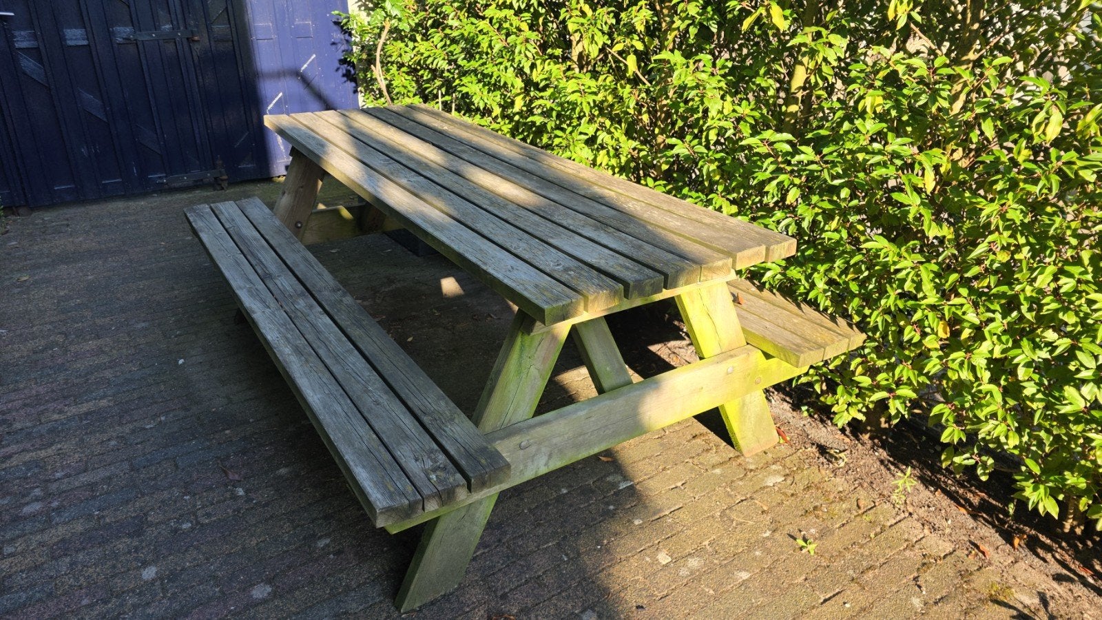 Grote picknicktafel - 282cm lang, 145cm breed, Ophalen