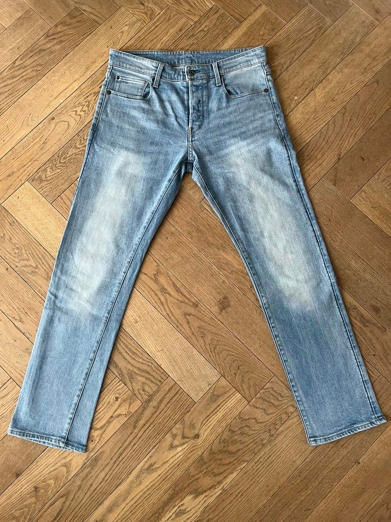 G- star RAW 3301 broek jeans straight Z.G.A.N W32 L32, Ophalen of Verzenden, Zo goed als nieuw, Blauw, W32 (confectie 46) of kleiner
