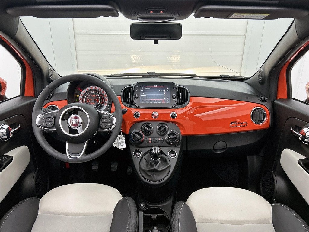 Fiat 500 C 1.0 Hybrid Dolcevita | PDC | Airco | Apple Carpla, Auto's, Fiat, 12 maanden, Stof, Overige kleuren, 4 stoelen