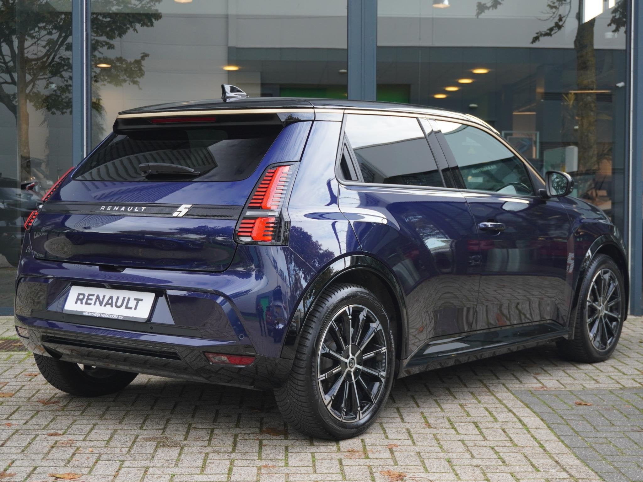Renault 5 comfort range iconic cinq 52 kWh / ALLE OPTIES / H, Auto's, Stof, 150 pk, Blauw, Verwarmde buitenspiegels