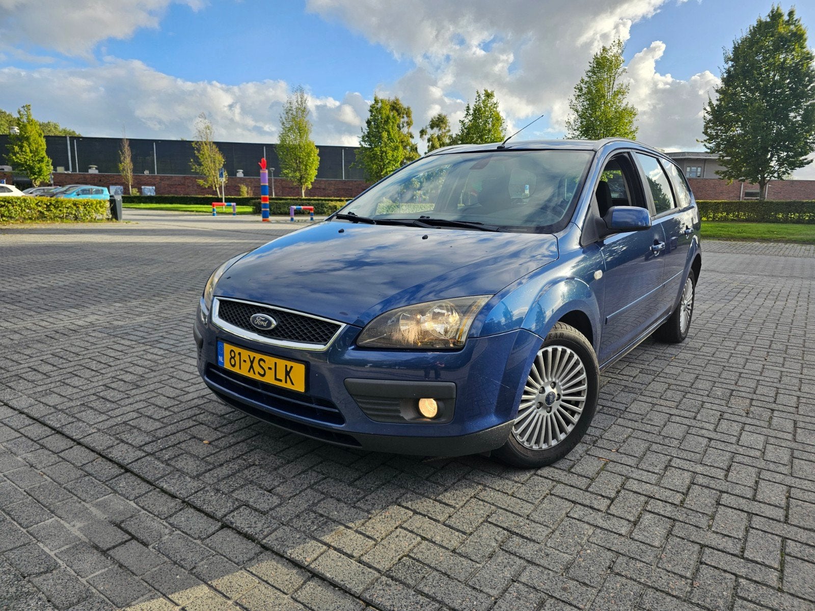 Ford Focus 100pk Wagon 2007 Blauw nw apk, 1596 cc, Zwart, 4 cilinders, Blauw