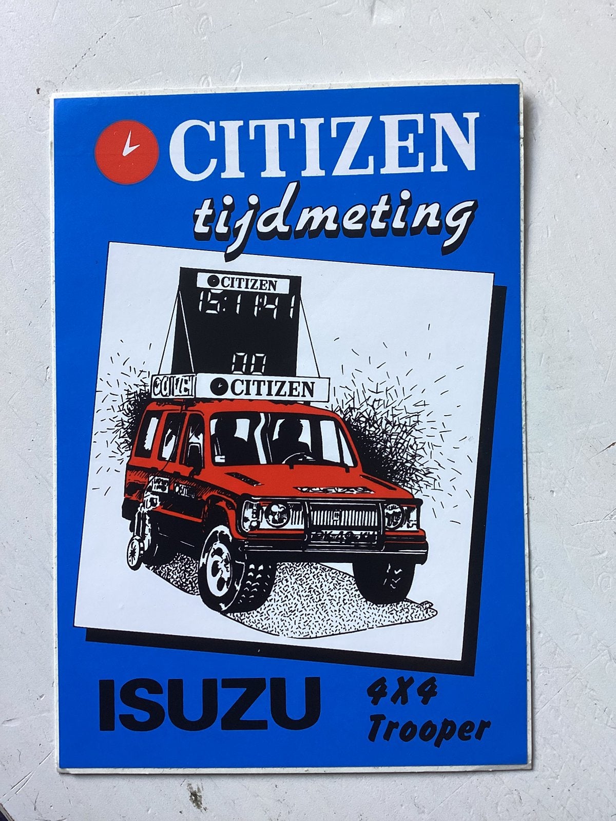 Sticker Citizen tijdmeting Isuzu 4x4 Trooper, Verzenden, Zo goed als nieuw, Merk