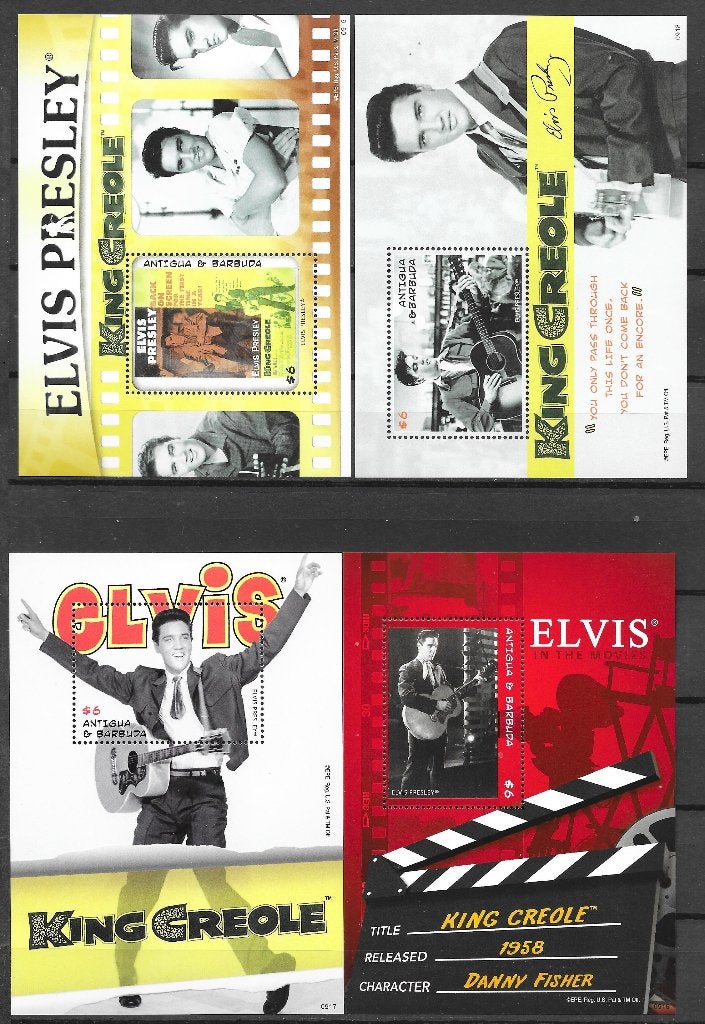 Barbados Elvis Presley 4 leuke blokjes postfris zie scans, Ophalen of Verzenden, Postfris, Noord-Amerika