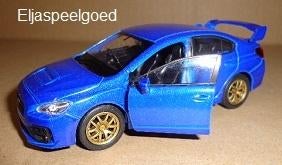 SUBARU IMPREZZA WRX STI 1:32 modelauto Blauw nieuw, Ophalen of Verzenden, Nieuw, Auto, Overige merken