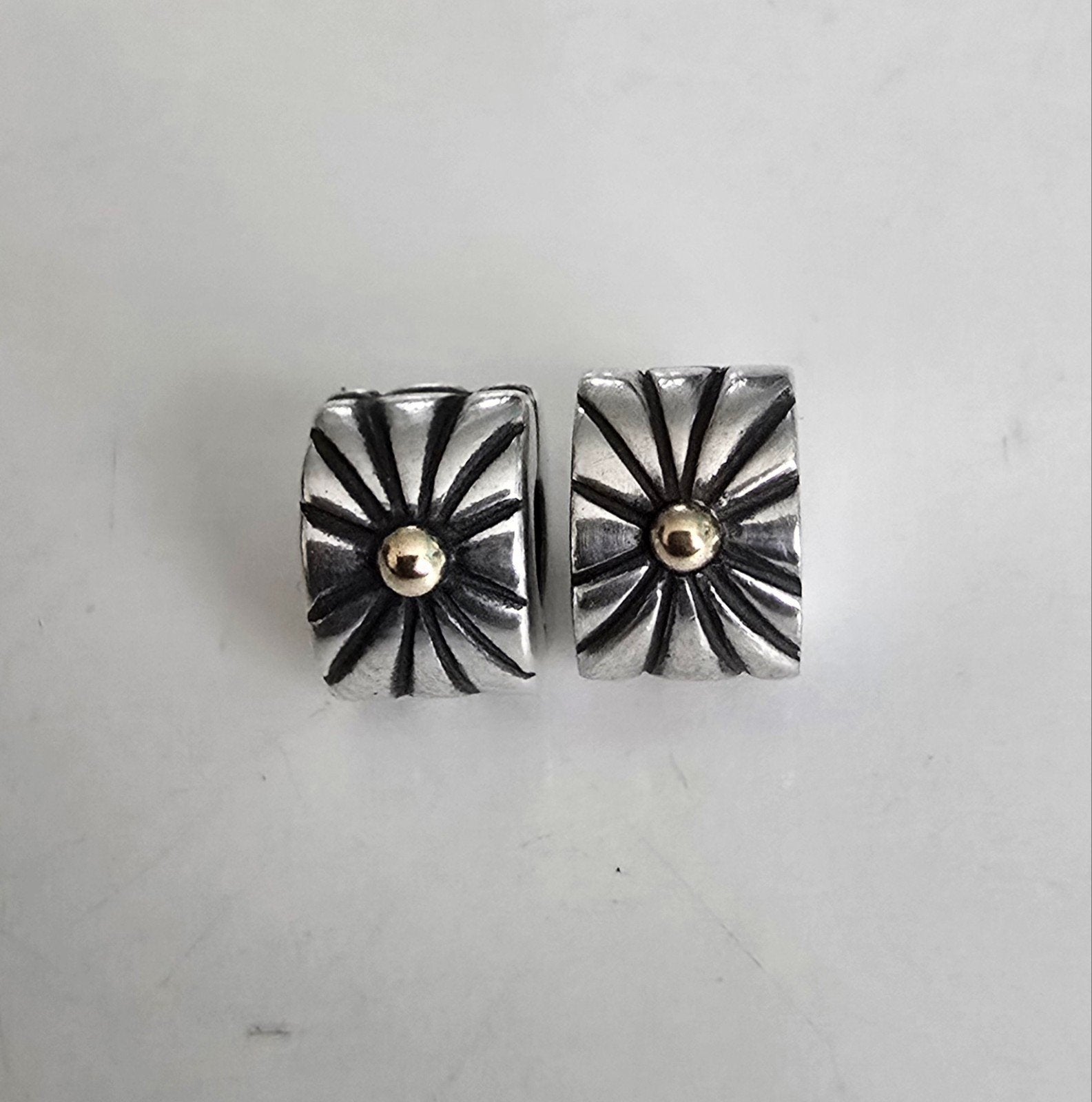 Prachtige originele zilveren Pandora bedels/clips met goud, Ophalen of Verzenden, Zo goed als nieuw, Zilver, Pandora