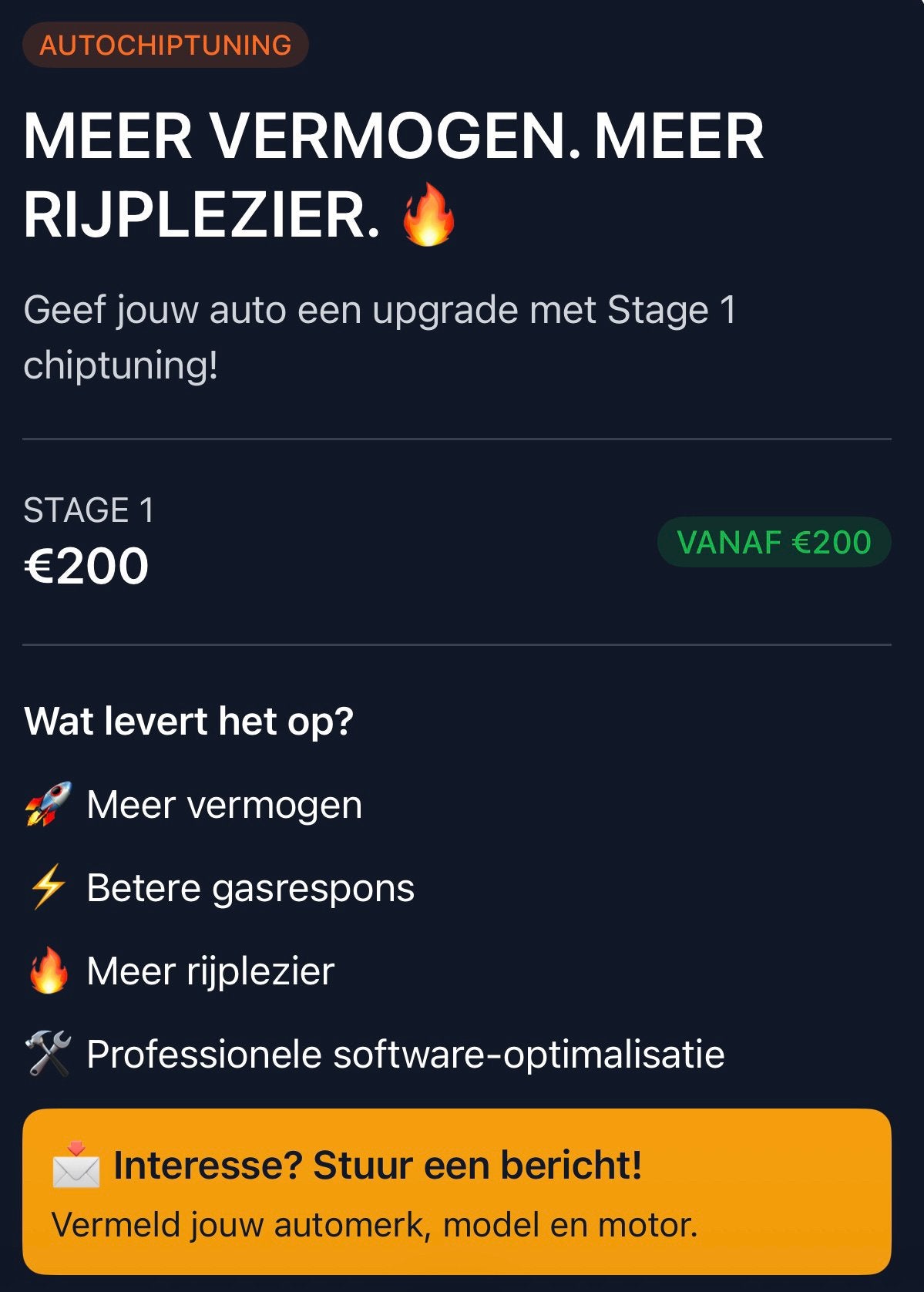 Auto Chiptuning, Ophalen