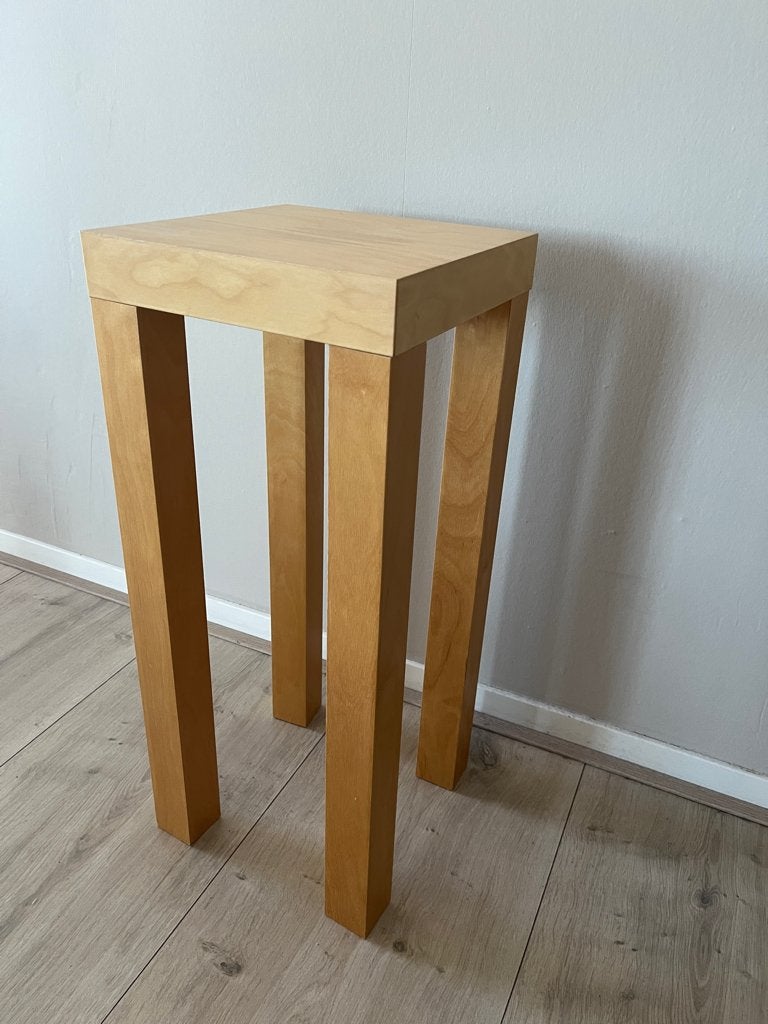 Ikea LACK vintage hoog plantentafel bijzettafel hout eiken, Ophalen, Minder dan 55 cm, Gebruikt, Vierkant