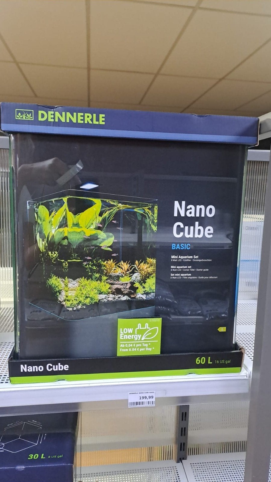 Aquarium 60 liter Dennerle Nano Cube compleet NIEUW, Dieren en Toebehoren, Vissen | Aquaria en Toebehoren, Nieuw, Leeg aquarium