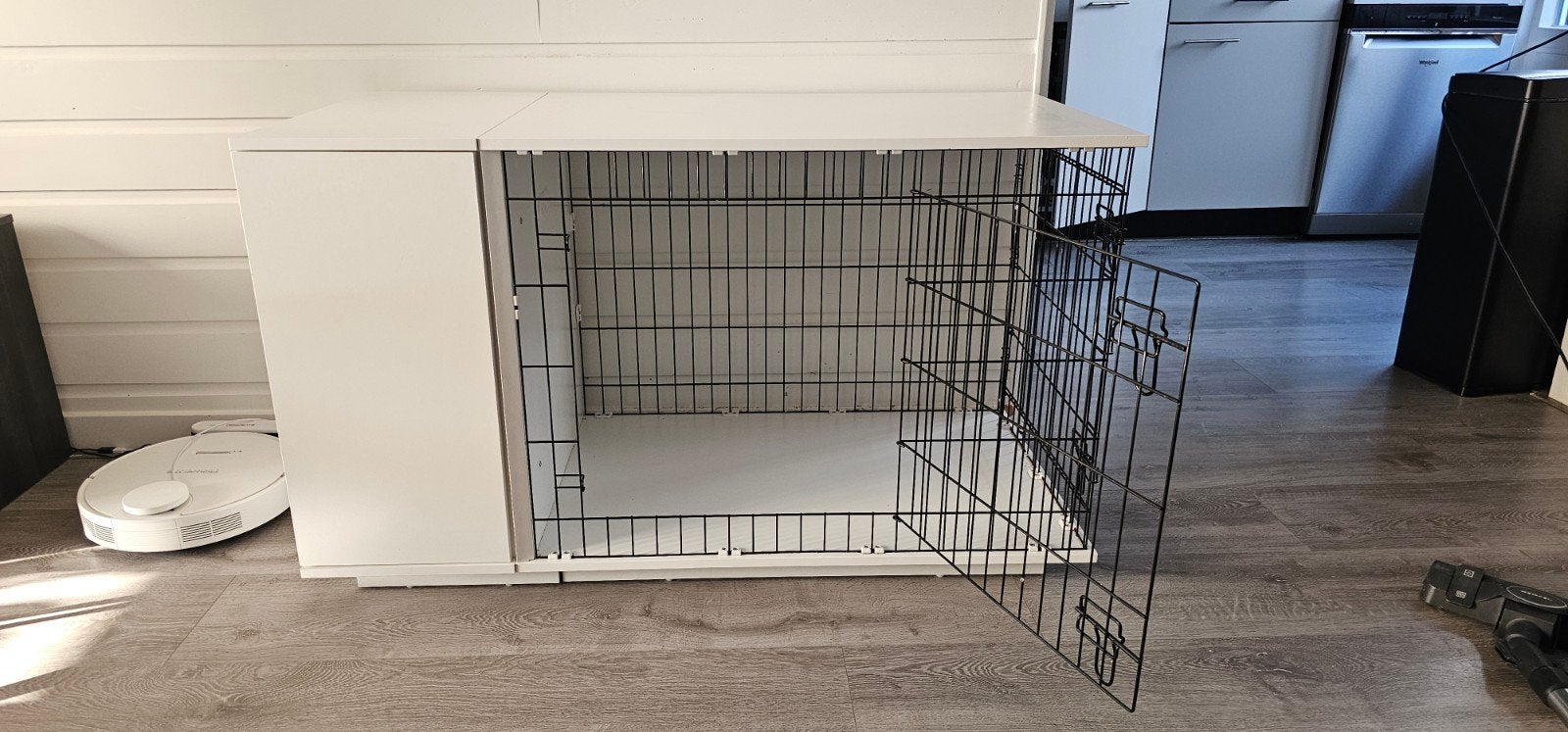 Hele mooie, grote witte hondenbench Fido studio 36, Ophalen, Zo goed als nieuw