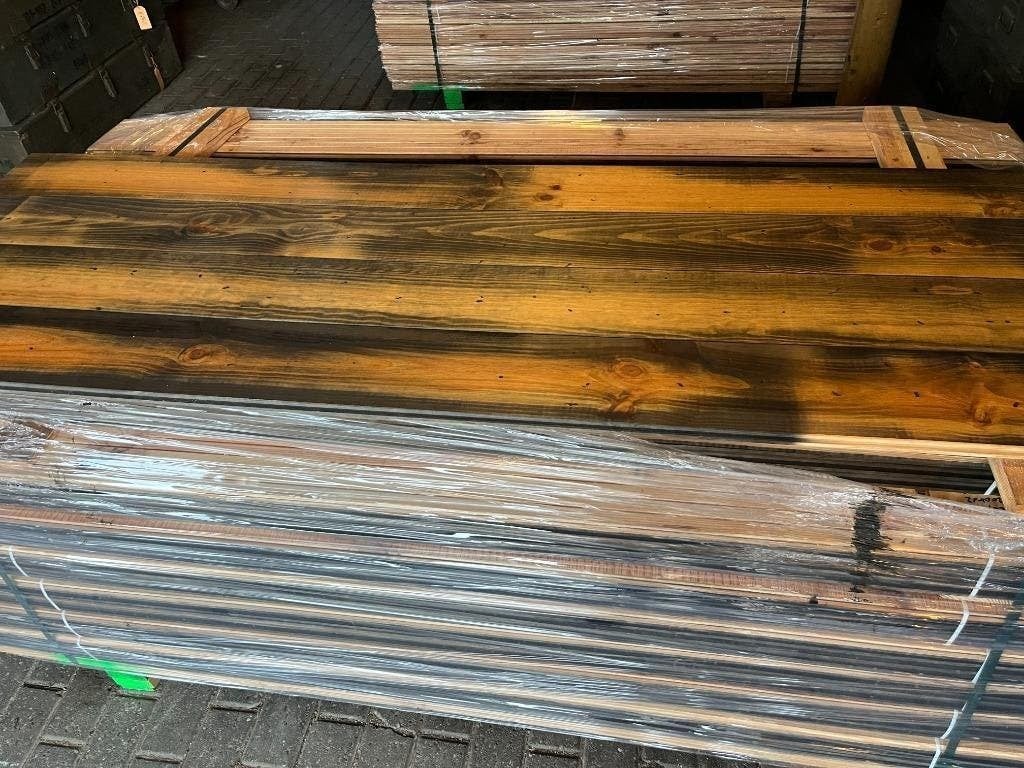 Grenen planken voor vloer of wand planken 17cm Sepia geolied